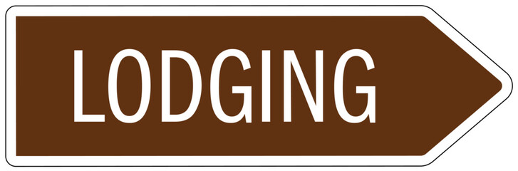 Campground directional sign lodging