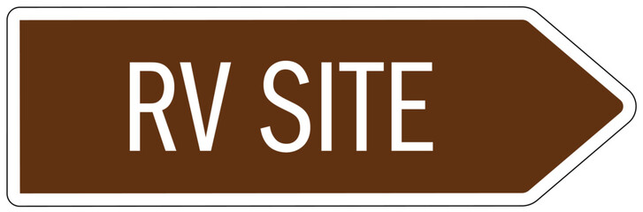 Campground directional sign rv site
