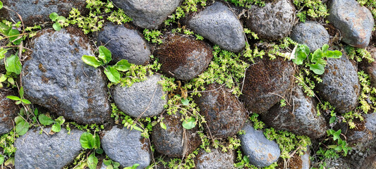Small stone wall background texture