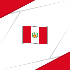 Peru Flag Abstract Background Design Template. Peru Independence Day Banner Social Media Post