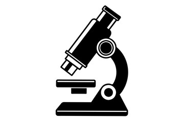 microscope silhouette vector illustration