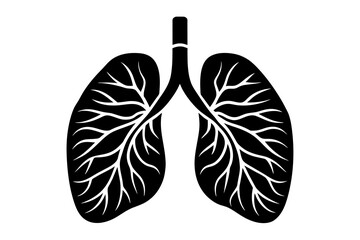 lungs silhouette vector illustration