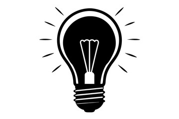 light bulb silhouette vector illustration