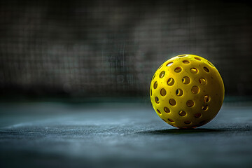 Pickleball on a Black Background with Space for Text