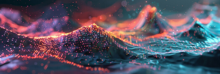 HD data graphs on an abstract background, styled with analytical art, redshift, and quantumpunk with selective focus.