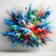 Abstract watercolor splash background with strokes
