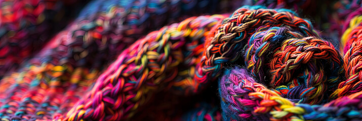 a close up of knitted fabric is shown, generative AI