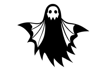 ghost halloween silhouette vector illustration