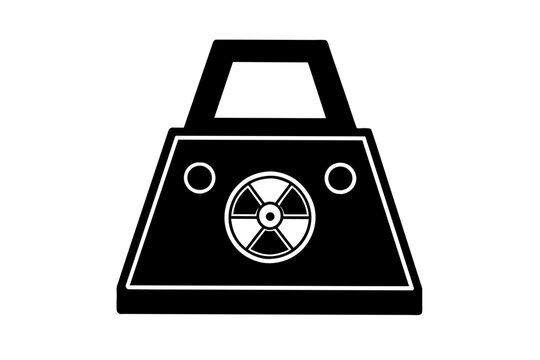 geiger counter silhouette vector illustration