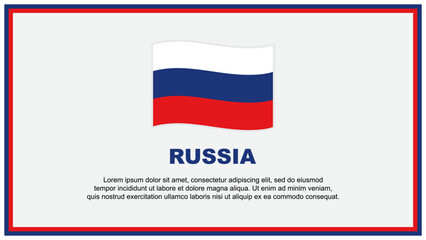 Russia Flag Abstract Background Design Template. Russia Independence Day Banner Social Media Vector Illustration. Russia Banner