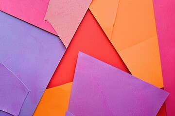 Minimalistic Abstract Background with Colorful Flat Paper Sheets &ndash; Modern Design for Creative Projects, Graphic Design, and Branding. Generative AI