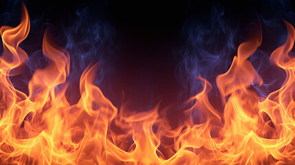 Obrazy na Plexi  " メラメラと燃える炎のバッググラウンド "