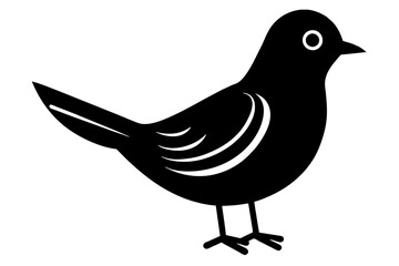 sunny bird silhouette vector illustration