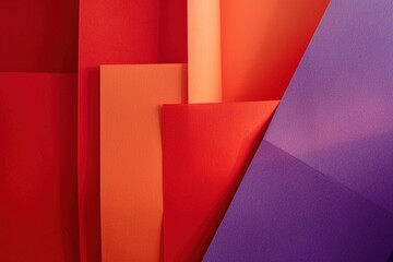 Minimalistic Abstract Background with Colorful Flat Paper Sheets &ndash; Modern Design for Creative Projects, Graphic Design, and Branding. Generative AI