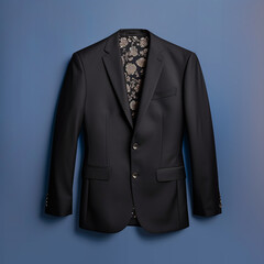 black suit and tie