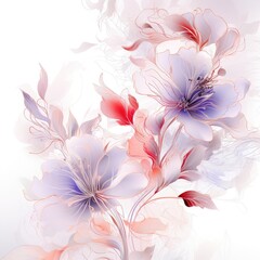 Fototapeta na wymiar Delicate abstract floral background Flowers backdrop on white background Job ID: 510fb8f8-5909-41f1-ba72-c800cd0d27f7