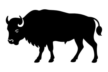 bison silhouette vector illustration