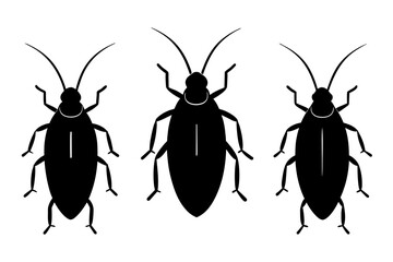 cockroach silhouette vector illustration