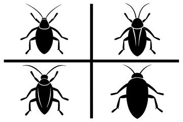 cockroach silhouette vector illustration