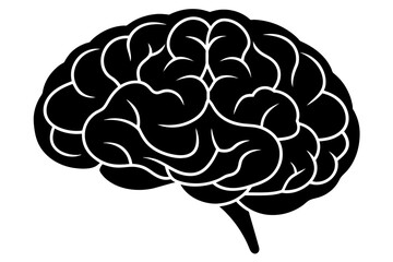 brain silhouette vector illustration
