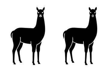 llama silhouette vector illustration