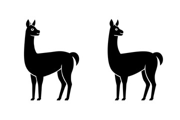 llama silhouette vector illustration