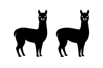 llama silhouette vector illustration