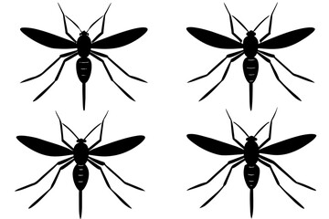 mosquito silhouette vector illustration