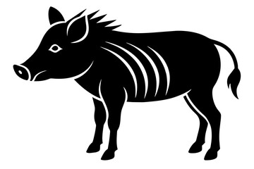 warthog silhouette vector illustration