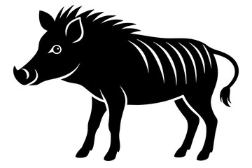 warthog silhouette vector illustration