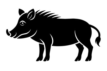 warthog silhouette vector illustration