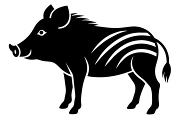 warthog silhouette vector illustration