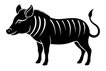 warthog silhouette vector illustration