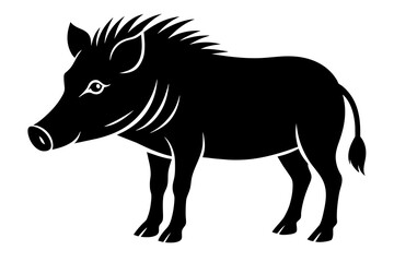 warthog silhouette vector illustration