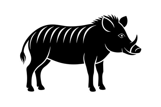 recommend clip art: warthog silhouette vector illustration