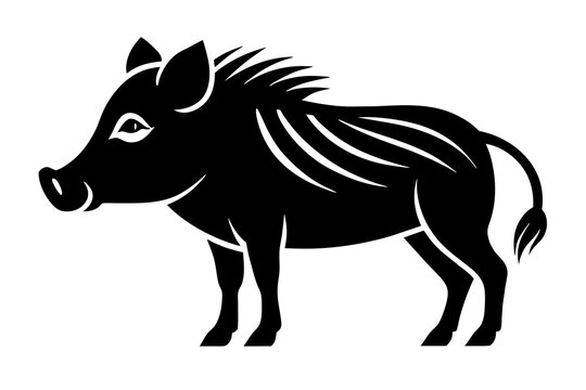 recommend clip art: warthog silhouette vector illustration