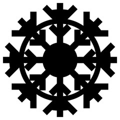 snow flake icon, simple vector design
