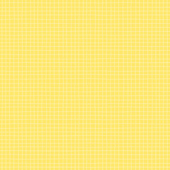 シンプルな黄色いの手書きの方眼のパターン - グリッド･方眼紙の背景素材 - 正方形 - obrazy, fototapety, plakaty