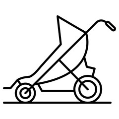 stroller icon, simple vector design - obrazy, fototapety, plakaty