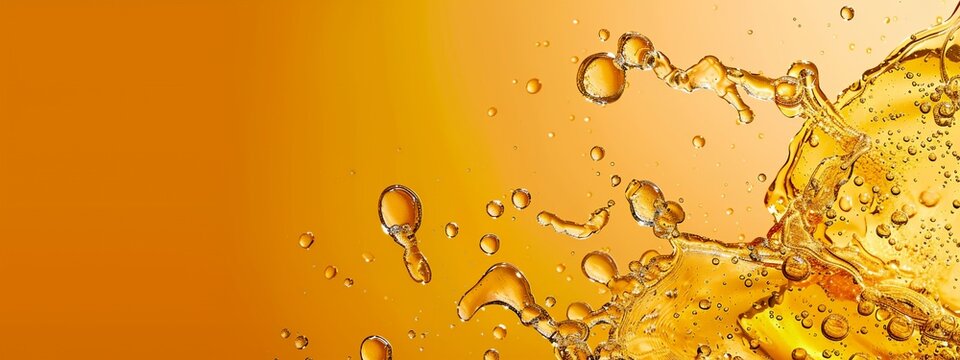 a yellow background with drops