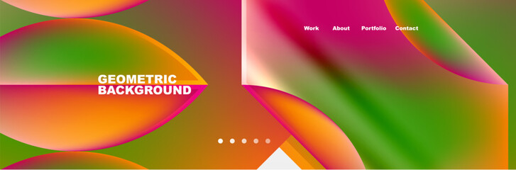 Colorful gradients with abstract geometric shapes. Vector Illustration For Wallpaper, Banner, Background, Card, Book Illustration, landing page