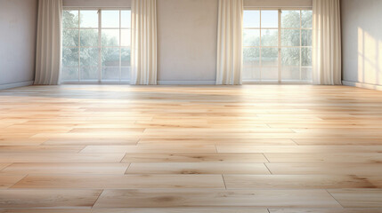 empty room with wooden floor  high definition(hd) photographic creative image