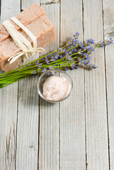 Cosmetic cream and soaps with lavender