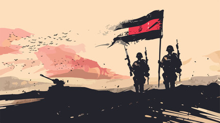 Memorial day for 6th October Egypt war - Arabic cal - obrazy, fototapety, plakaty