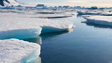 얼음이 녹고 있는 북극