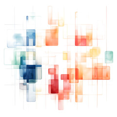 colorful degrade, Fundo com luzes ladrilhos luzes multi colors, fundo mescladas. Abstract Grid A symmetrical grid of squares with varying on white and transparent background - obrazy, fototapety, plakaty