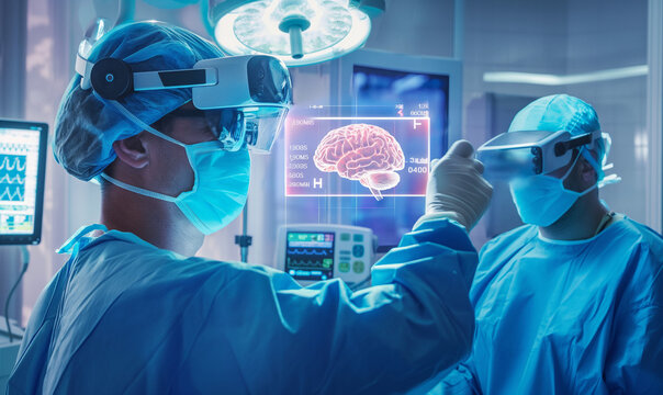 Surgeons Analyzing Brain Activity with Augmented Reality