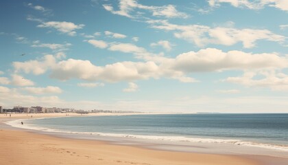Fototapeta na wymiar Sandy beach and ocean