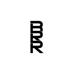 brr lettering initial monogram logo design