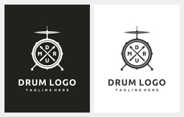  Drum Set Cymbal logo design icon vector inspiration